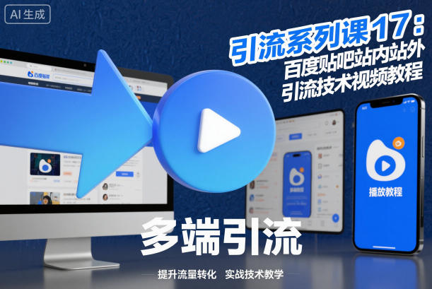 引流系列课17：百度贴吧站内站外引流技术视频教程-鼎铸网