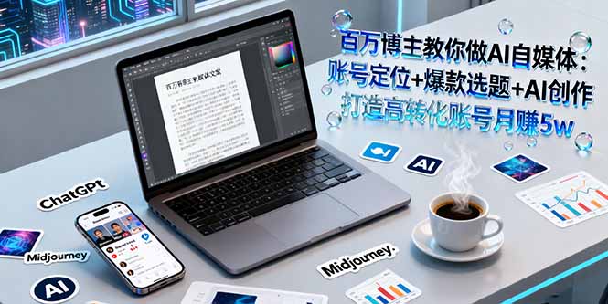 4c9181cfd5080ff886d85b8eadcee6db.jpeg 百万博主教你做AI自媒体:账号定位+爆款选题+AI创作 打造高转化账号月赚5w