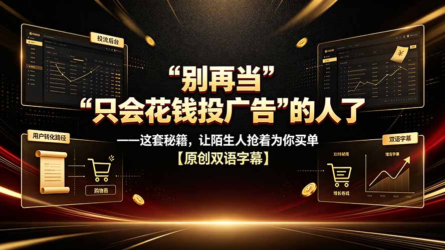别再当“只会花钱投广告”的人了——这套秘籍,让陌生人抢着为你买单【原创双语字幕】-鼎铸网
