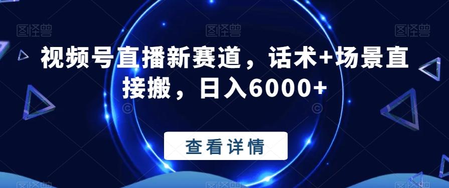 4dce0866263445175110e945f11d738a.jpeg 视频号直播新赛道,话术+场景直接搬,日入6000+