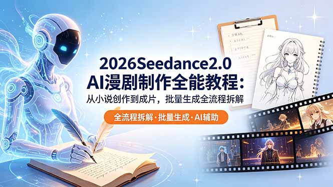 2026Seedance2.0 AI制作全能教程:从小说创作到成片,批量生成全流程拆解-鼎铸网