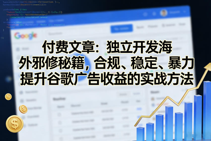 付费文章：独立开发海外邪修秘籍，合规、稳定、暴力提升谷歌广告收益的实战方法-鼎铸网