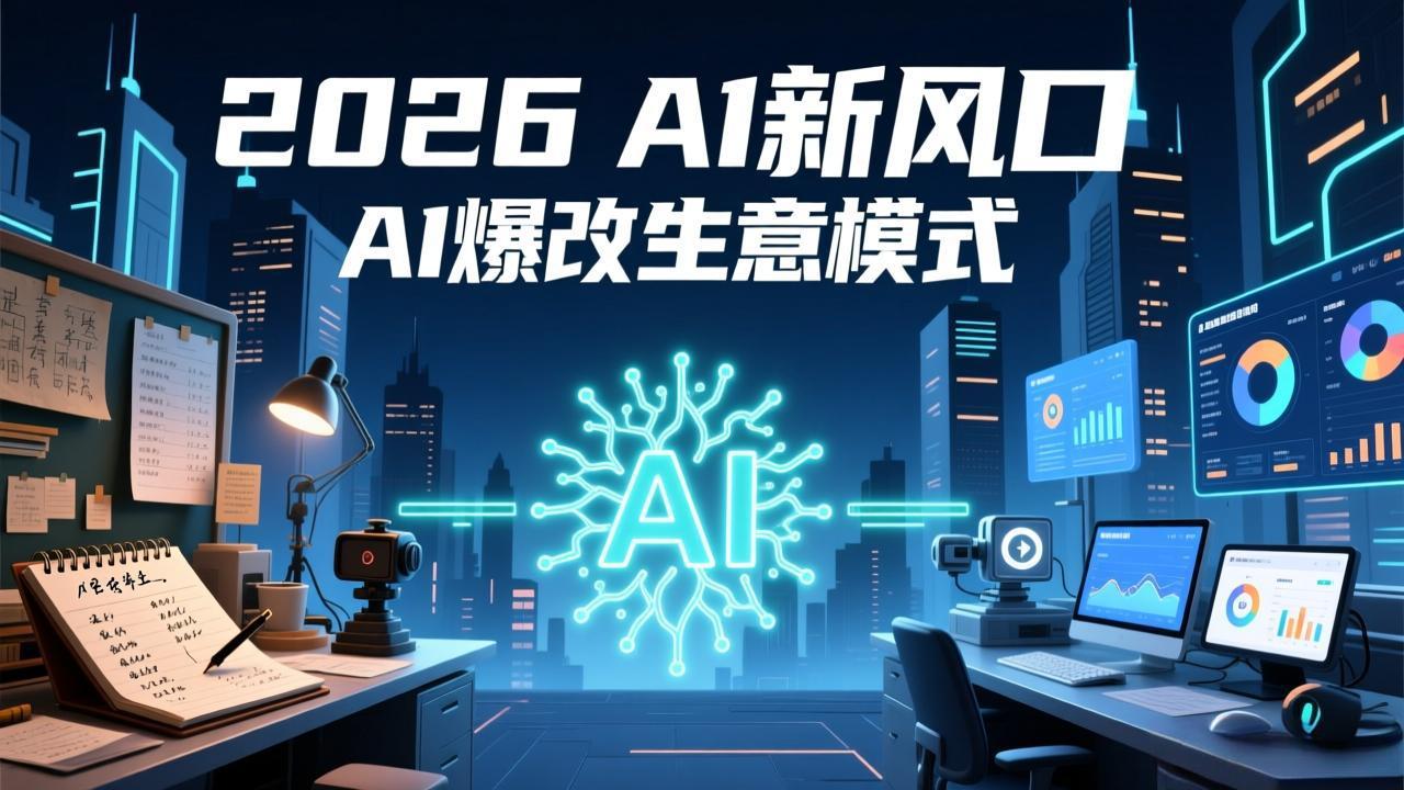 2026年AI创富新风口，用人工智能爆改你的生意模式，从短视频到直播全面降本增效抢占先机-鼎铸网