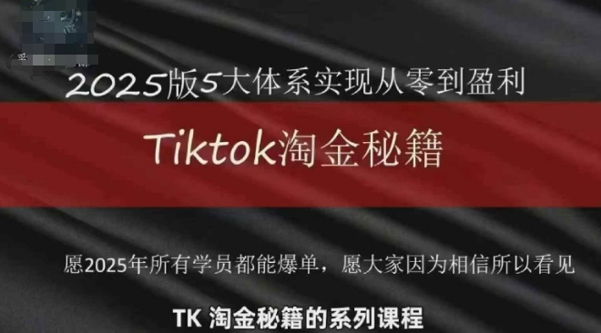50e1717a094b08caa4e36dda42e88f55.jpeg TikTok跨境2025淘金秘籍,2025TikTok从0到盈利变现
