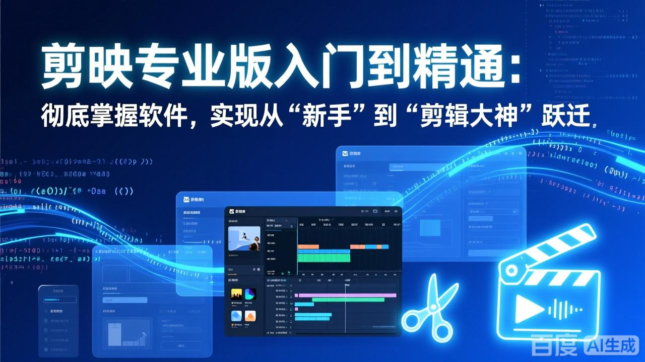 剪映专业版入门到精通:彻底掌握软件,实现从“新手”到“剪辑大神”跃迁-鼎铸网