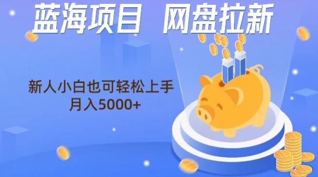蓝海项目网盘拉新，新人小白也可操作，每月收入5000+-鼎铸网