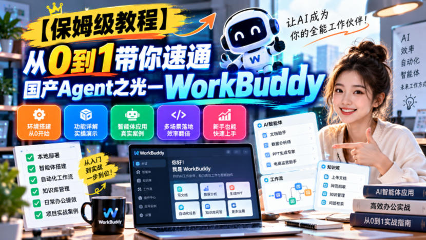 【保姆级教程】从0到1带你速通国产Agent之光—WorkBuddy【文档】-鼎铸网