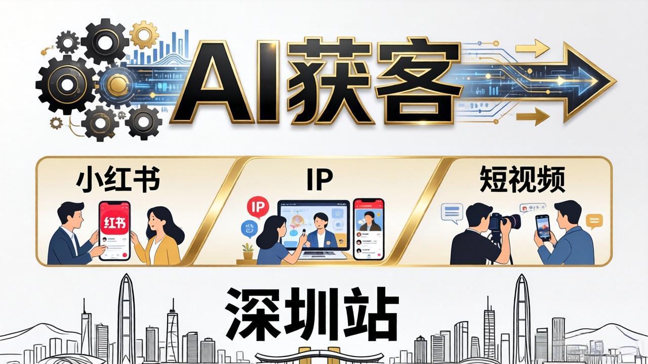 2026AI获客大课深圳站:4月17日-19日3天2夜拆透小红书+IP+短视频,老板操盘手必来-鼎铸网