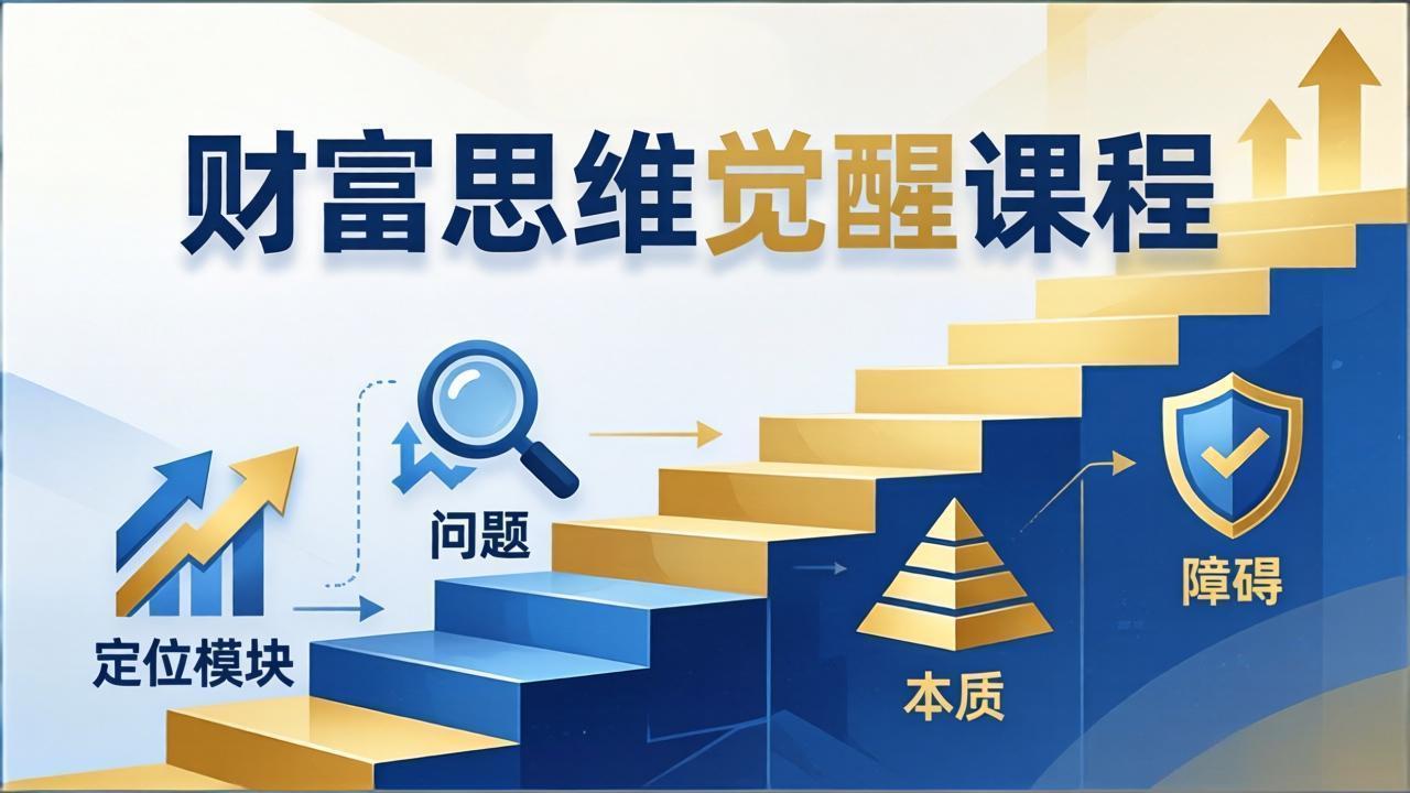 53148ea45e2f0a3d056179a9253887bc.jpeg 财富思维觉醒第十期:3天大课四大模块,精准定位问题看清本质,扫清人生障碍
