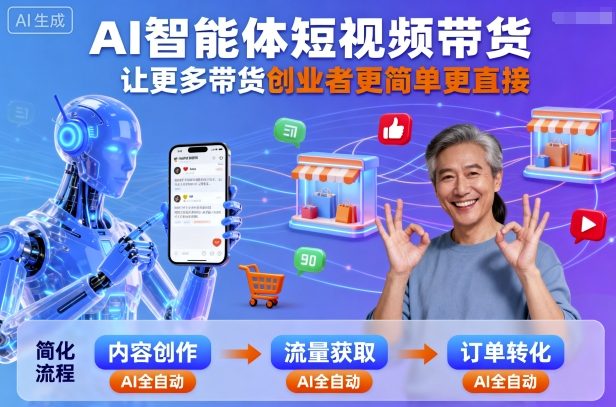 AI智能体短视频带货，让更多带货创业者更简单更直接-鼎铸网