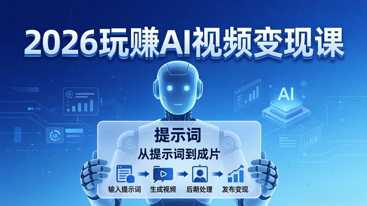 53515c5cf3a5e343d84bee35fdbad9e7.jpeg 2026玩赚AI视频变现课:掌握 AI 视频全流程技能,从提示词到成片高效产出