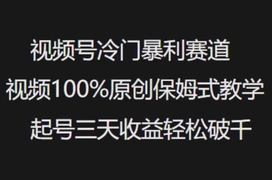 53d535c0e829bae393a018f411404ec9.jpeg 视频号冷门暴利赛道视频100%原创保姆式教学起号三天收益轻松破千