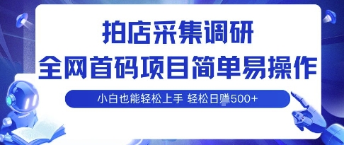 5436c35c5b31de5436d77a705727225d.jpeg 拍店采集调研,全网首码项目,简单易操作, 小白也能轻松上手,多账号操作,轻松日入5张【揭秘】