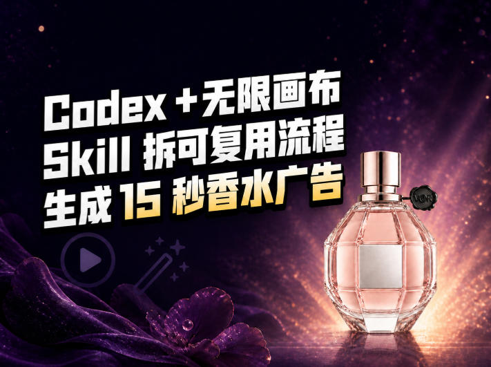 544bb3258f88b43c96d5e8adc7ae5e2e.jpeg 我把Amazon香水视频拆成Codex Skill:无限画布负责最后15秒