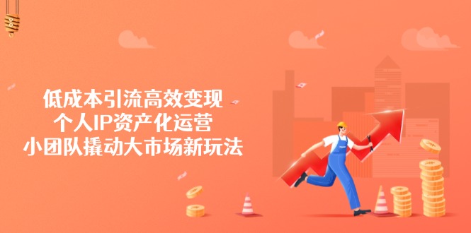 低成本引流高效变现，个人IP资产化运营，小团队撬动大市场新玩法-鼎铸网