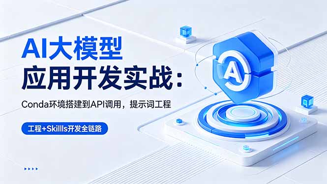 AI 大模型应用开发实战:Conda环境搭建到API调用,提示词工程+Skills开发全链路-鼎铸网