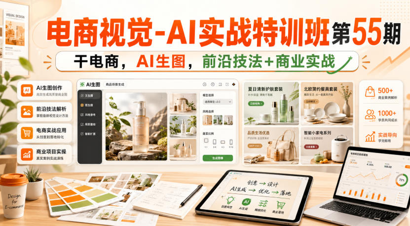 55abb372468db4ab7ccf726d5504a843.jpeg 电商视觉-AI实战特训班第55期,干电商,AI生图,前沿技法+商业实战