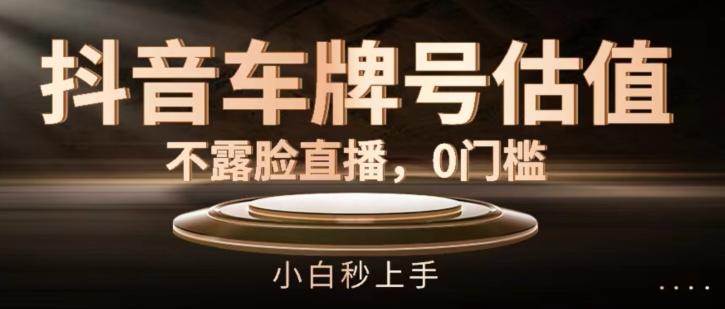 5607fbd5973c0c27d26916777af3c6b7.jpeg 抖音车牌号估值,不露脸直播,0门槛,小白秒上手【揭秘】