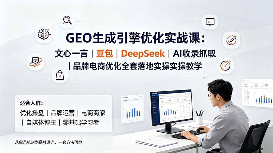 56b133812a31592e4d61363912d70c25.jpeg GEO生成引擎优化实战课:文心一言|豆包|DeepSeek|AI收录抓取|品牌电商优化全套落地实操教学