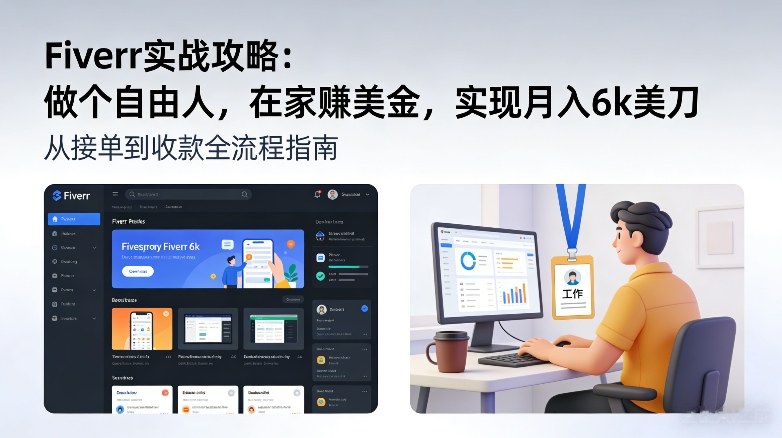 Fiverr实战攻略,做个自由人,在家賺美金,实现月入6k美刀-鼎铸网