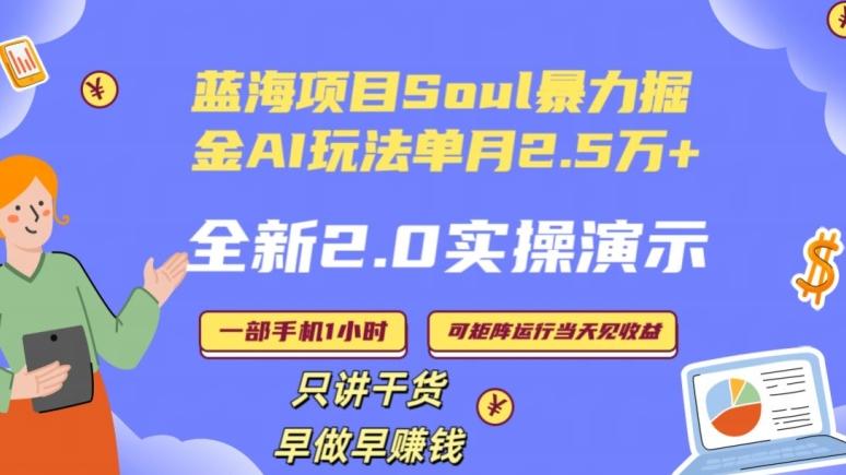 56f0d22b1e647a3057cc268b93c5b5bf.jpeg Soul怎么做到单月变现25000+全新2.0AI掘金玩法全程实操演示小白好上手【揭秘】