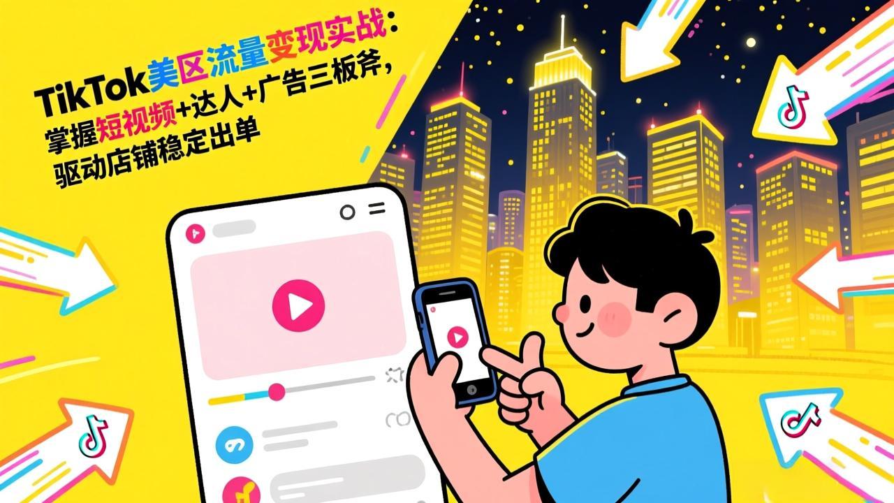 5824f25ab6d9995332f10c5172d1713a.jpeg TikTok美区流量变现实战:掌握短视频+达人+广告三板斧,驱动店铺稳定出单