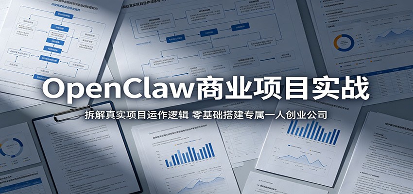 OpenClaw商业项目实战:拆解真实项目运作逻辑,零基础搭建专属一人创业公司-鼎铸网