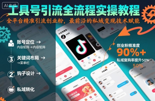 工具号引流全流程保姆级实操教程,全平台精准引流创业粉,最前沿的私域变现技术赋能-鼎铸网