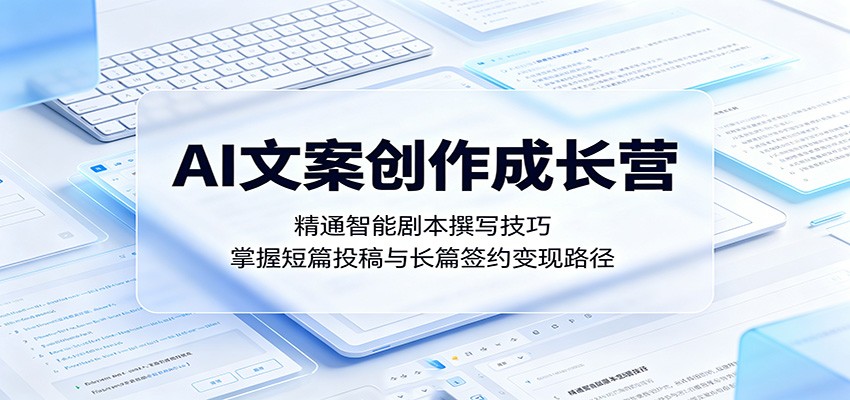 AI文案创作成长营:精通智能剧本撰写技巧,掌握短篇投稿与长篇签约变现路径-鼎铸网