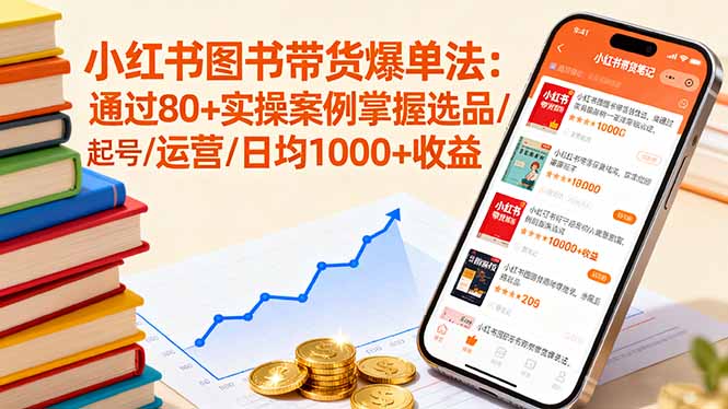 5a27e8344dcd48a4d4995c24e80992d8.jpeg 小红书图书带货爆单法:通过80+实操案例掌握选品/起号/运营/日均1000+收益