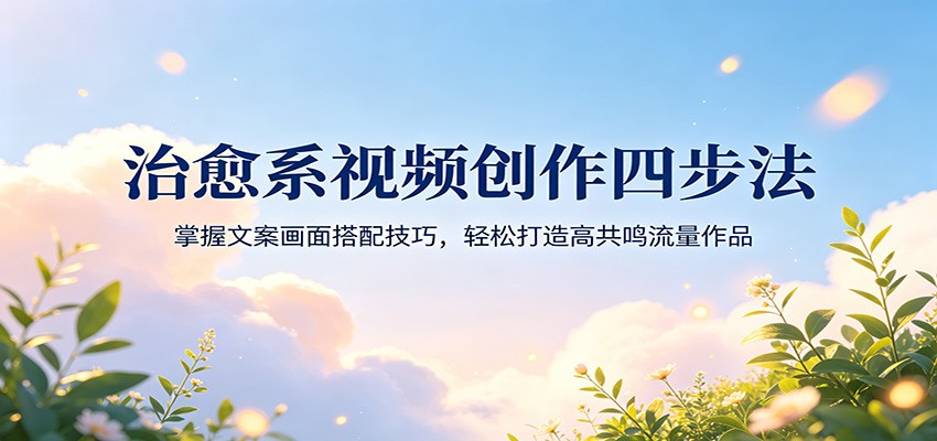 治愈系视频创作四步法:掌握文案画面搭配技巧,轻松打造高共鸣流量作品-鼎铸网