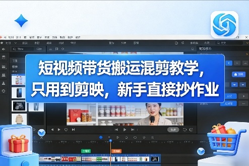 短视频带货搬运混剪教学,只用到剪映,新手直接抄作业-鼎铸网