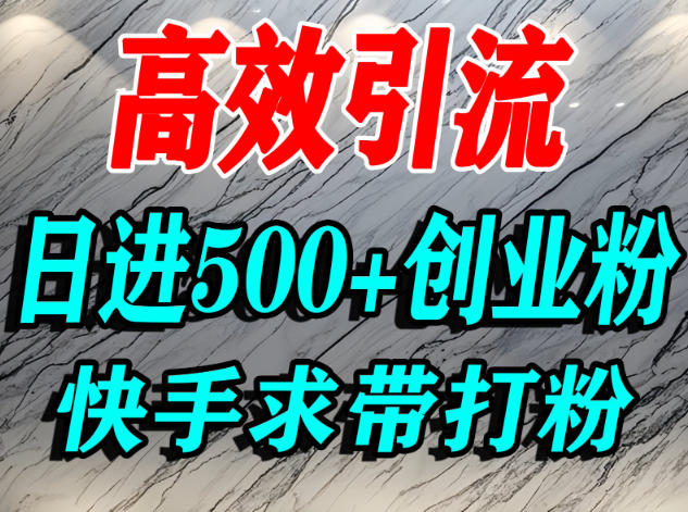 5d2c404928e8944a50e28c50dbe4c15b.jpeg 怎么打创业粉?快手求带视角精准引流创业粉,宝妈、学生群体日进500+精准流量