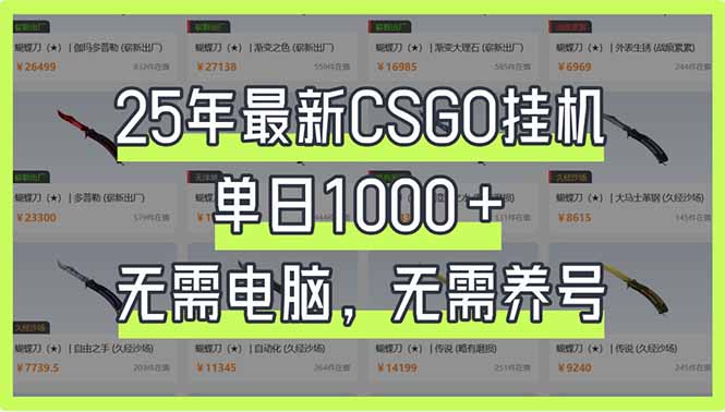 25年最新CSGO挂机系统,单日1000+,无需电脑,无需养号,0基础可上手-鼎铸网