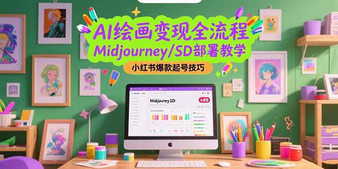 5d8bf56d65833c253a5759fcf380a85f.jpeg AI绘画变现全流程,Midjourney/SD部署教学,小红书爆款起号技巧