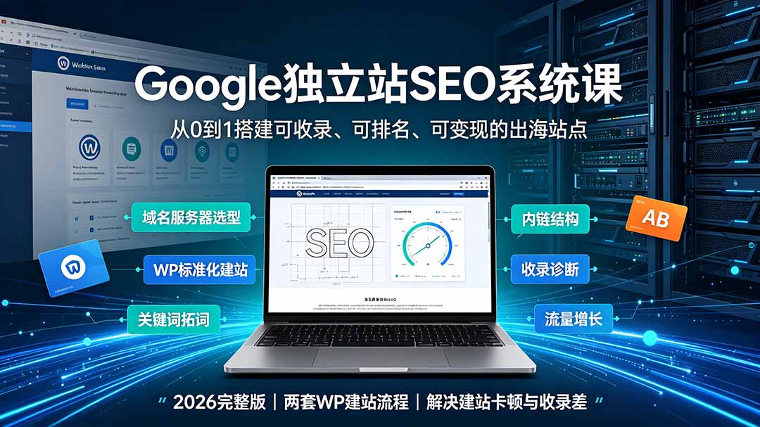 5ebda635e1016ecc12d8c9954d31fe3a.jpeg Google独立站SEO-7月系统课:出海基建×WordPress建站×AI内容生产×站内外优化×Search Console×AdSense变现