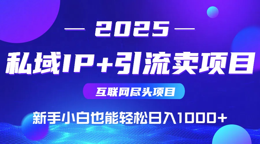 60ae059fdaedd5d624fbed226b0c5979.jpeg 2025网创尽头项目,私域IP+引流,新手小白也能在家日入1000+