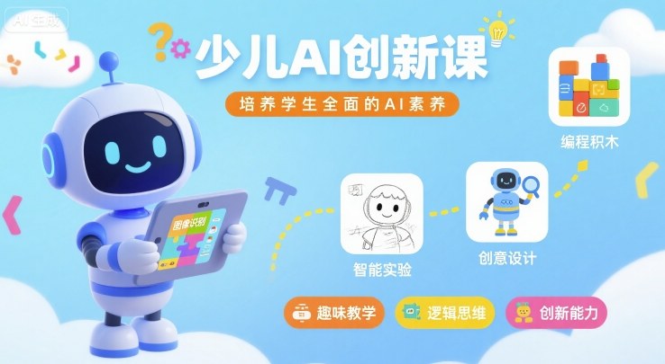 60b1a10a8f912e88f055a3578f295683.jpeg 少儿AI创新课,培养学生全面的AI素养