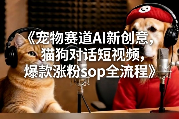 60b26e3b07e13ccebe6c9a22767def78.jpeg 宠物赛道AI新创意,猫狗对话短视频,爆款涨粉sop全流程
