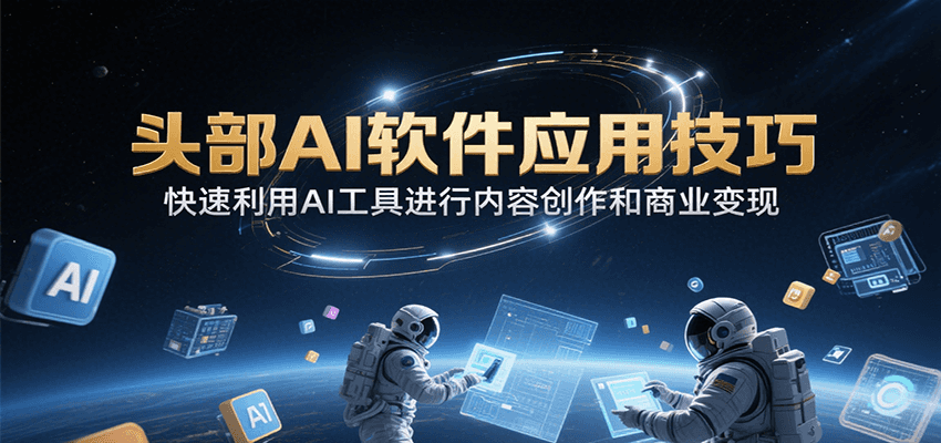 头部AI软件应用技巧，快速利用AI工具进行内容创作和商业变现-鼎铸网