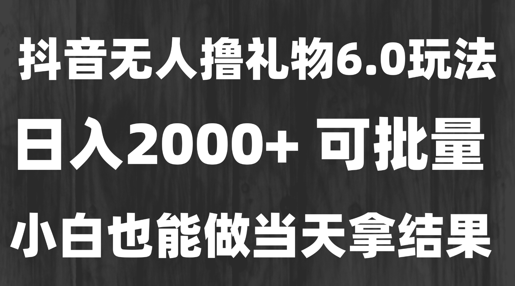 最新风口暴力撸金技术，无人撸礼物，长期稳定 一天收益2000+，小白当天…-鼎铸网