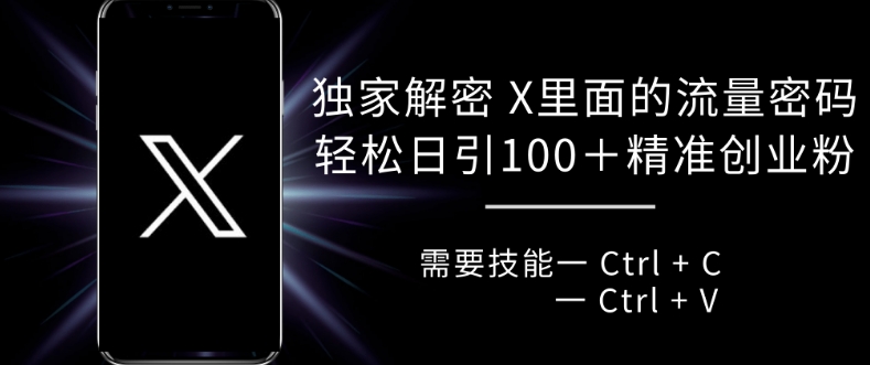 6303a17ec2a26748020f5e983e7e6639.jpeg 独家解密 X 里面的流量密码,复制粘贴轻松日引100+
