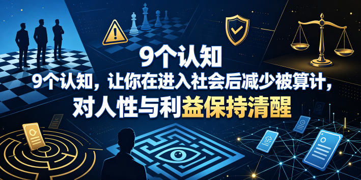 付费文章：9个认知，让你在进入社会后减少被算计，对人性与利益保持清醒-鼎铸网