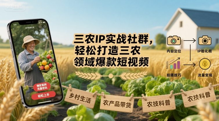 6444c686a182487cfa7150d6e5366d5e.jpeg 三农IP实战社群,轻松打造三农领域爆款短视频