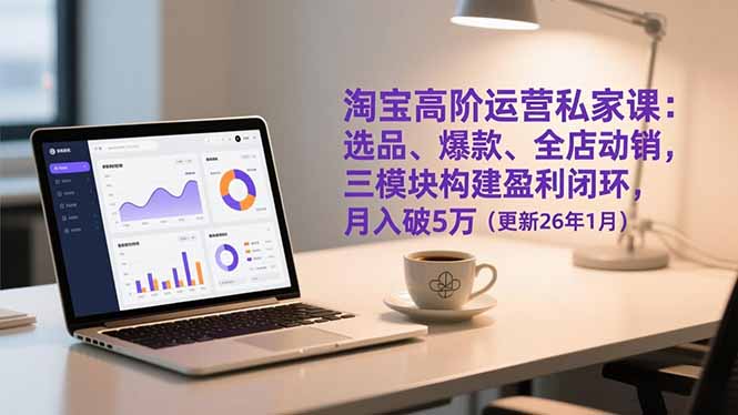 648070a5eaf3555ccf25951862c04f70.jpeg 淘宝高阶运营私家课:选品、爆款、全店动销,三模块构建盈利闭环,月入破5万(更新26年1月