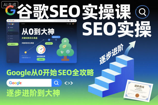 谷歌SEO实操课，Google从0开始SEO全攻略，逐步进阶到大神(更新26年)-鼎铸网