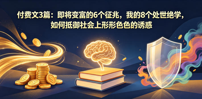 付费文3篇:即将变富的6个征兆,我的8个处世绝学,如何抵御社会上形形色色的诱惑-鼎铸网