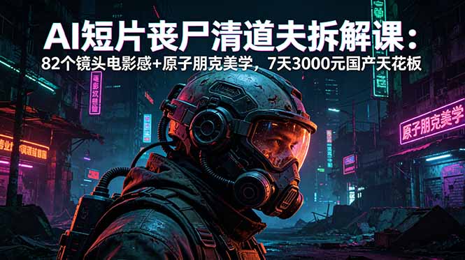 AI短片《丧尸清道夫》拆解课:82个镜头电影感+原子朋克美学,7天3000元国产天花板-鼎铸网