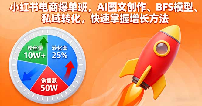 669f44e45b0b1e5e3ebb89fab789d63f.jpeg 小红书电商爆单班,AI图文创作、BFS模型、私域转化,快速掌握增长方法