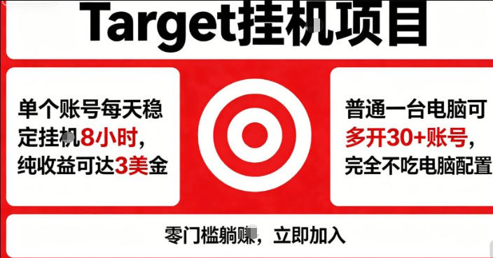 海外平台Target商品浏览曝光,24小时运行无需人工值守,日收益100美刀+电脑可多开【揭秘】-鼎铸网